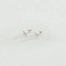 Boucles D'Oreilles Puces Ourse - Argenté - Taille Unique - Argent 925/1000 rhodié - Oxyde de zirconium - Agatha Paris