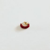 Piercing Créole Leiana - Bordeaux / Doré - Taille Unique - Argent 925/1000 doré 750/1000 - Agatha Paris