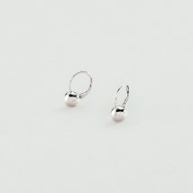 Boucles D'Oreilles Pendantes Boul - Argenté - Taille Unique - Argent 925/1000 rhodié - Agatha Paris