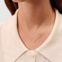 Collier Ras Du Cou With Love - Argenté - Taille Unique - Argent 925/1000 rhodié - Agatha Paris