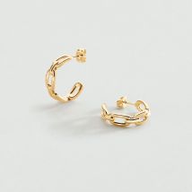 Créoles Chain - Doré - Taille Unique - Laiton doré 750/1000 - Agatha Paris