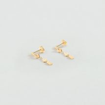 Boucles D'Oreilles Pendantes With Love - Doré - Taille Unique - Argent 925/1000 doré 750/1000 - Agatha Paris