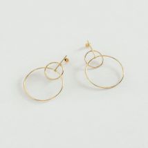 Boucles D'Oreilles Pendantes Cassini - Doré - Taille Unique - Argent 925/1000 doré 750/1000 - Agatha Paris