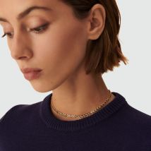 Collier Ras Du Cou Adamas - Gris / Doré - Taille Unique - Laiton doré 750/1000 - Oxyde de zirconium - Agatha Paris