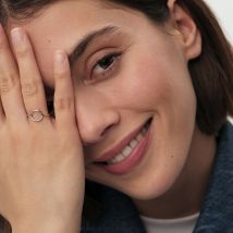 Bague Fine Philring - Argenté - Argent 925/1000 rhodié - Taille : 52 - Agatha Paris
