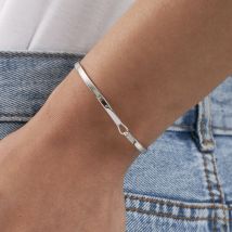 Jonc Bangle - Argenté - Taille Unique - Argent 925/1000 - Agatha Paris