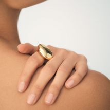 Bague Fine Odyssee - Doré - Laiton - Taille : 52 - Agatha Paris