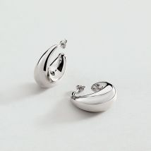 Créoles Danae - Argenté - Taille Unique - Laiton - Agatha Paris