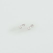 Boucles D'Oreilles Puces Brillant - Argenté - Taille Unique - Argent 925/1000 - Oxyde de zirconium - Agatha Paris