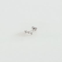 Piercing Puce Triostar - Argenté - Taille Unique - Argent 925/1000 - Agatha Paris