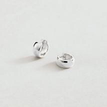 Créoles Jaseron - Argenté - Taille Unique - Argent 925/1000 rhodié - Agatha Paris