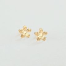 Boucles D'Oreilles Puces Bloom - Doré - Taille Unique - Laiton doré 750/1000 - Agatha Paris