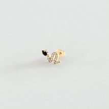 Piercing Puce Snaky - Doré - Taille Unique - Argent 925/1000 doré 750/1000 - Oxyde de zirconium - Agatha Paris