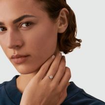 Bague Fine Felicite - Argenté - Oxyde de zirconium - Argent 925/1000 - Taille : 56 - Agatha Paris