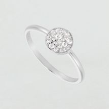 Bague Fine Scintill - Argenté - Oxyde de zirconium - Argent 925/1000 - Taille : 48 - Agatha Paris