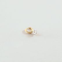Piercing Créole Daisy - Argenté / Doré - Taille Unique - Argent 925/1000 doré 750/1000 - Oxyde de zirconium - Agatha Paris
