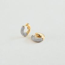 Créoles Louis - Doré - Taille Unique - Argent 925/1000 doré 750/1000 - Oxyde de zirconium - Agatha Paris