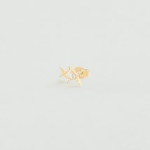 Piercing Puce Shining - Doré - Taille Unique - Argent 925/1000 doré 750/1000 - Oxyde de zirconium - Agatha Paris
