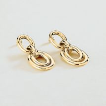 Boucles D'Oreilles Pendantes Xoxo - Doré - Taille Unique - Laiton doré 750/1000 - Agatha Paris