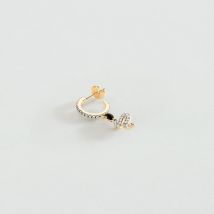 Piercing Créole Snaky - Doré - Taille Unique - Argent 925/1000 - Oxyde de zirconium - Agatha Paris