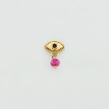 Piercing Puce Mix& Match - Multicolore / Doré - Taille Unique - Argent 925/1000 - Quartz - Agatha Paris