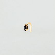 Piercing Ear Cuff Snaky - Noir / Doré - Taille Unique - Argent 925/1000 - Oxyde de zirconium - Agatha Paris