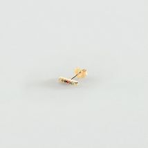 Piercing Puce Rainbow - Multicolore / Doré - Taille Unique - Argent 925/1000 doré 750/1000 - Oxyde de zirconium - Agatha Paris