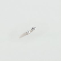 Piercing Puce Zircon - Argenté - Taille Unique - Argent 925/1000 - Oxyde de zirconium - Agatha Paris