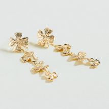 Boucles D'Oreilles Pendantes Felicia - Doré - Taille Unique - Laiton doré 750/1000 - Agatha Paris