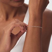 Bracelet Souple Smarty - Blanc / Doré - Taille Unique - Acier inoxydable - Agatha Paris
