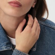 Bague Fine Philring - Doré - Argent 925/1000 doré 750/1000 - Taille : 56 - Agatha Paris