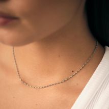 Collier Ras Du Cou Smarty - Bleu / Doré - Taille Unique - Acier inoxydable - Agatha Paris