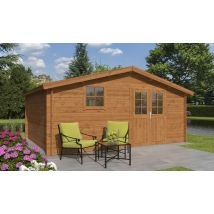 Gartenhaus Violette 18 | KDI | Satteldach | Wandstärke 34mm | 478x378cm