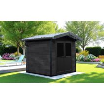 WPC-Gartenhaus LEONCEL | Satteldach | Wandstärke 28mm | 223X223cm