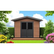 WPC-Gartenhaus VASSIEUX | Satteldach | Wandstärke 28mm | 290x290cm