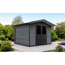 WPC-Gartenhaus FODELE | Satteldach | Wandstärke 28mm | 290x290cm