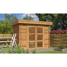 Gartenhaus CAMBIA 5 | Flachdach | Kesseldruckimprägniert | Wandstärke 34mm | 250x190cm