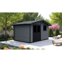 WPC-Gartenhaus MONTREUIL | Satteldach | Wandstärke 28mm | 394x290cm