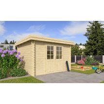 Gartenhaus Amiens | Flachdach | Wandstärke 34mm | 300x300cm
