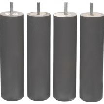 alinea Pieds de sommier gris H20 cm - jeu de 4 - Cylindre