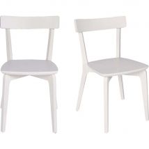 alinea Lot de 2 chaises en bois - blanc nougat (prix unitaire : 99.0 euros) - Suzie