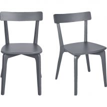 alinea Lot de 2 chaises en bois - gris restanque (prix unitaire : 99.0 euros) - Suzie