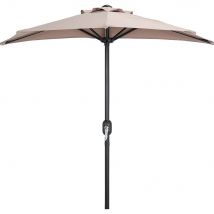 alinea Demi-parasol avec manivelle - beige (petit modèle) - Mongedo