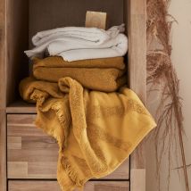 alinea Drap de bain en coton - jaune argan 100x150cm - Ryad