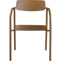 alinea Lot de 2 chaises de jardin avec accoudoirs en aluminium - jaune alep (prix unitaire : 129.0 euros) - Jinola