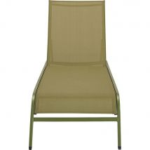 alinea Lot de 2 bain de soleil en acier et textilène - vert tamegroute (prix unitaire : 129.0 euros) - Hari