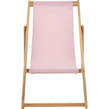alinea Lot de 2 Chiliennes de jardin déhoussable en acacia et tissu - rose salina (prix unitaire : 59.0 euros) - Udina