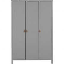 alinea Armoire 3 portes en bois - gris H195cm - Daurian