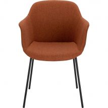 alinea Lot de 2 chaises en tissu avec accoudoirs - brun rustrel (prix unitaire : 169.0 euros) - Chloe