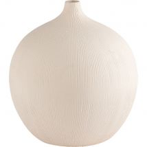 alinea Vase boule en faïence - blanc D31,5xH33cm - Anas